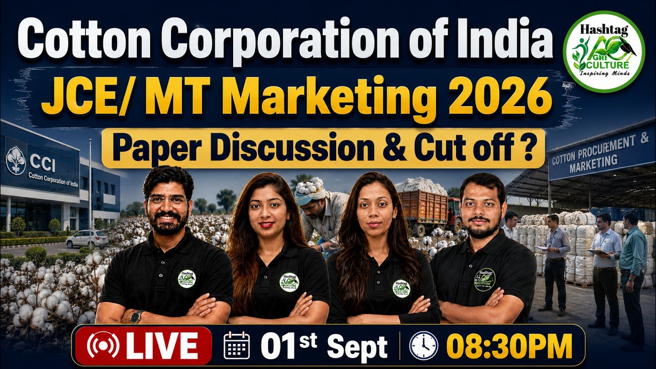 CCI 2026| CCI JCE Paper 2026 | CCI MT Marketing Paper 2026 | CCI Cutoff |  Cotton Corporation India