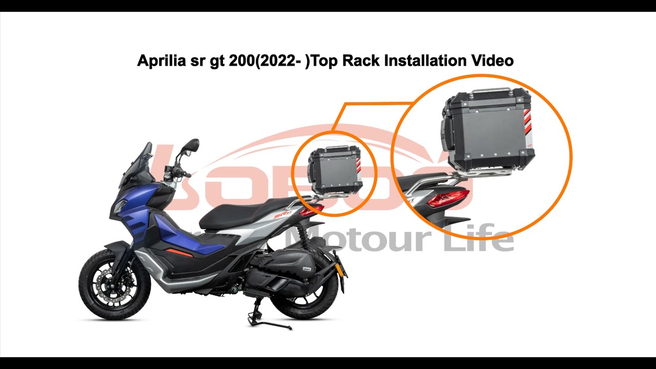 Aprilia sr gt200(2022- )Top Rack Installation Video