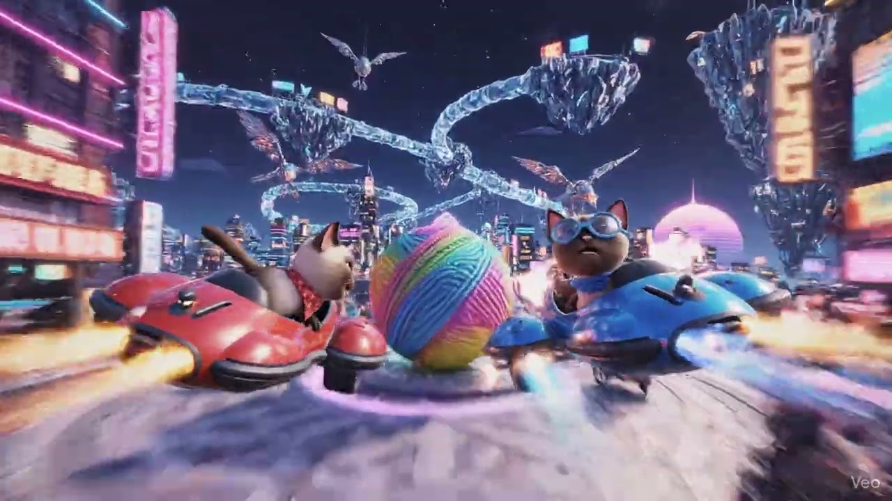 Animated Cat City YouTube Short 