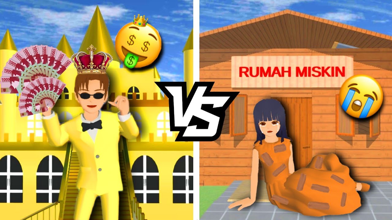 yuta bocil sultan anak raja emas vs mio bocil miskin anak pengemis | SAKURA SCHOOL SIMULATOR