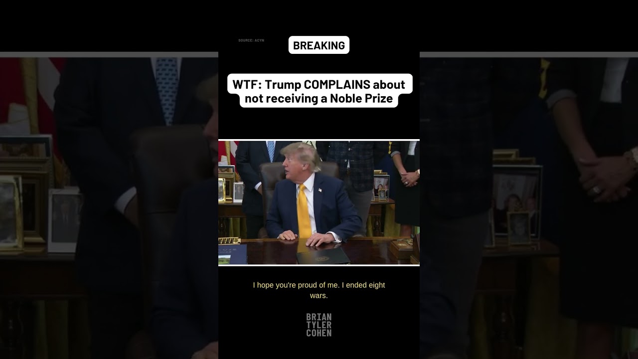 WTF: Trump COMPLAINS about not receiving a Noble Prize