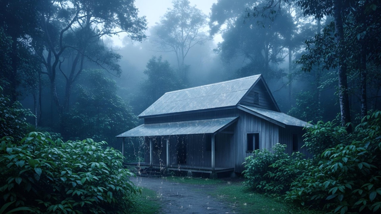 Insomnia Relief Ambience | Thunderstorm and Heavy Rain on Tin Roof