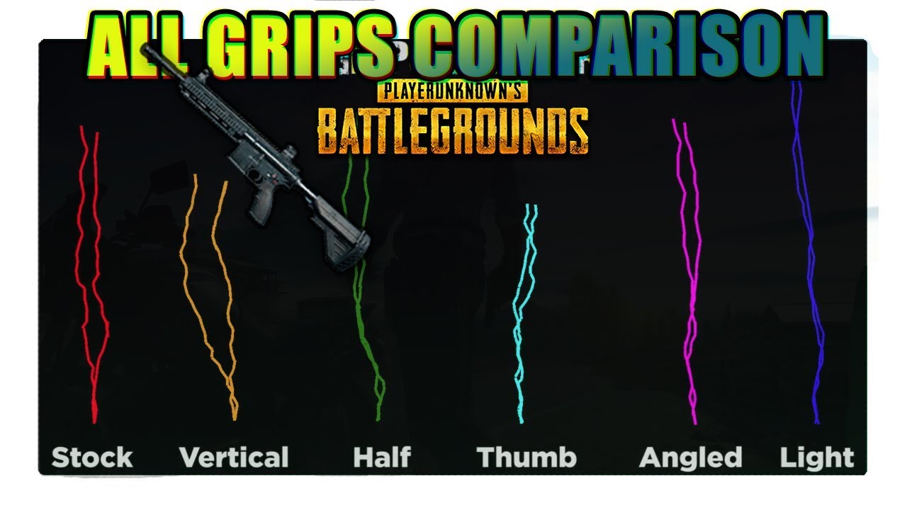 PUBG ALL Grips Compared: Half vs Thumb vs Light vs Angled vs Vertical (PC 1.0 Update 12)