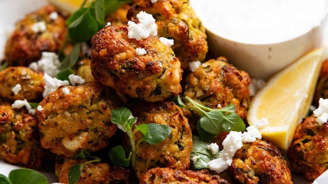 Greek zucchini tots (baked!)