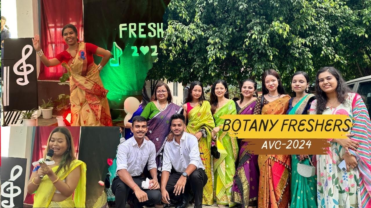 Today there are freshers in my college ✨💗| Arya Vidyapeeth college fresher 2024 |BOTANY DEPT |