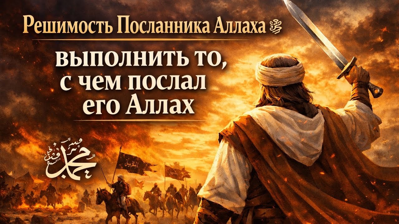Решимость Посланника Аллаха ﷺ сражаться за обязанность, с которой Аллах послал его.