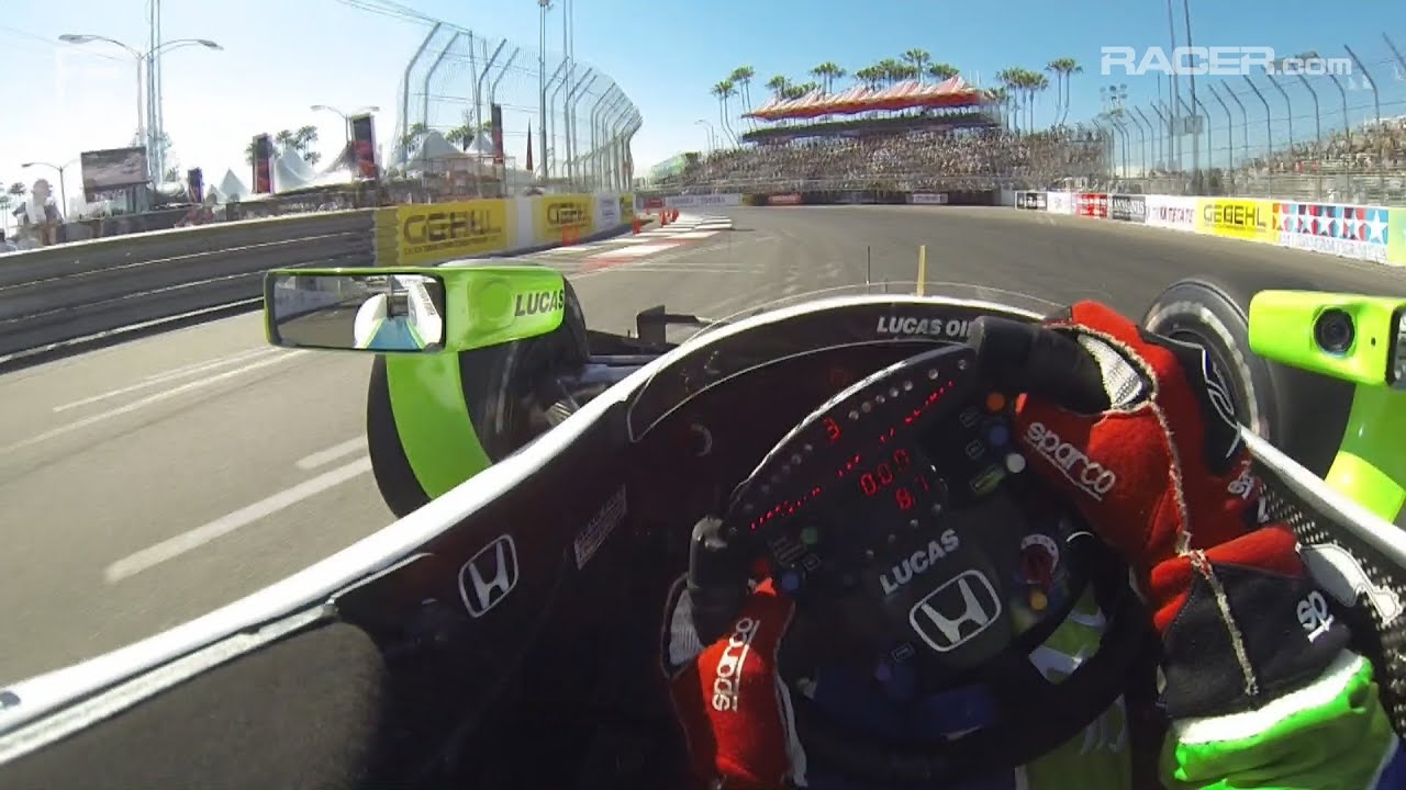 RACER: Simon Pagenaud IndyCar Long Beach Visor Cam 2014