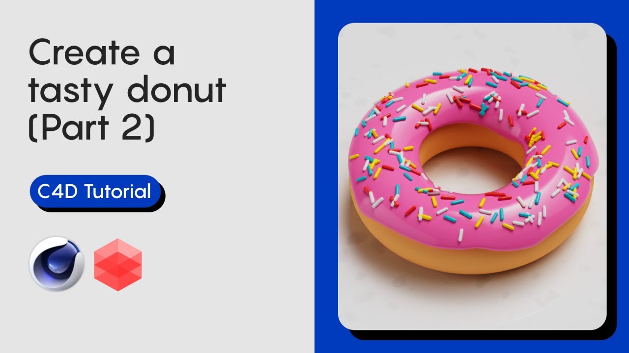 Adding sprinkles to our donut procedurally! | Beginner | Cinema 4D | Redshift
