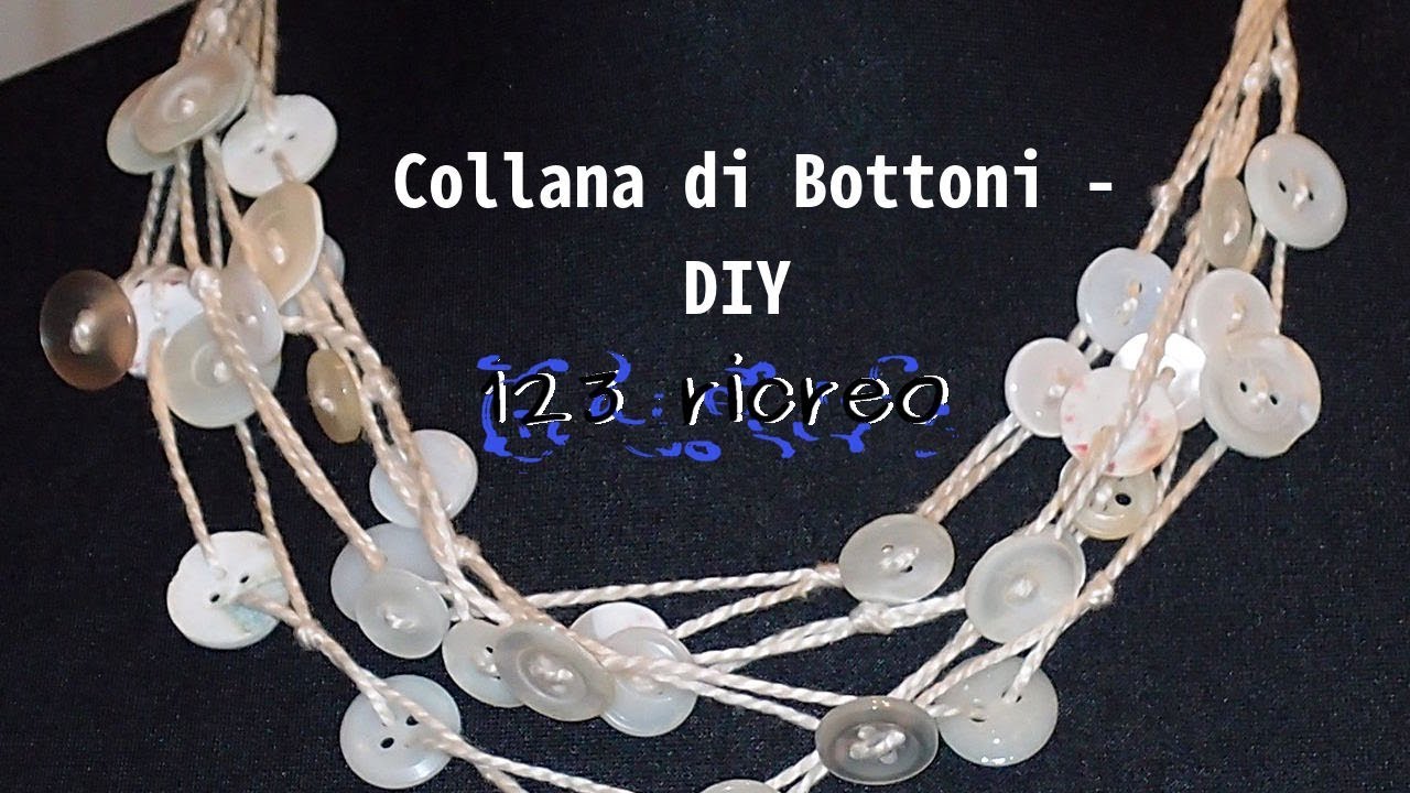 Collana in filo e  bottoni DIY