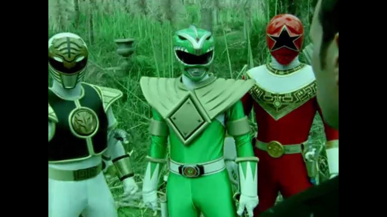 Power Ranger Dino Trueno | Tommy Oliver vs Green, White y Red Ranger | Espíritu de lucha
