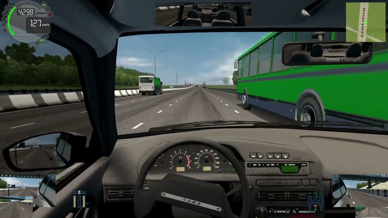 Суетная езда на ВАЗ 2115 в City Car Driving