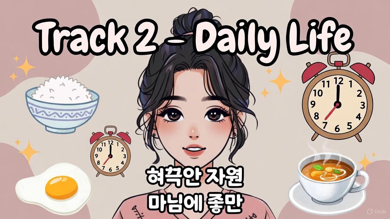 Learn Korean With Music 🎵 | TRACK 2: DAILY LIFE (나의 하루) | Easy Korean for Beginners