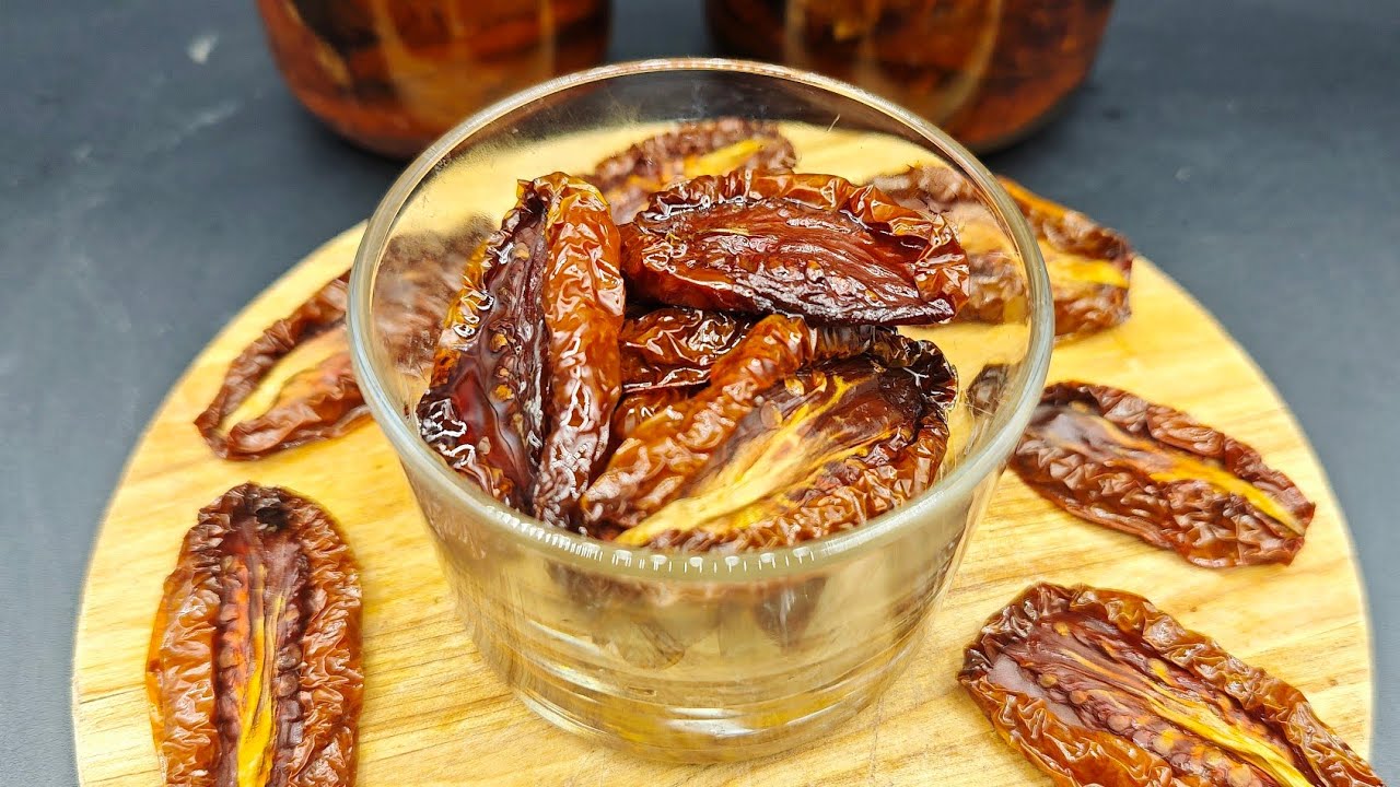 pomodori secchi sott'olio📌 essiccazione in forno