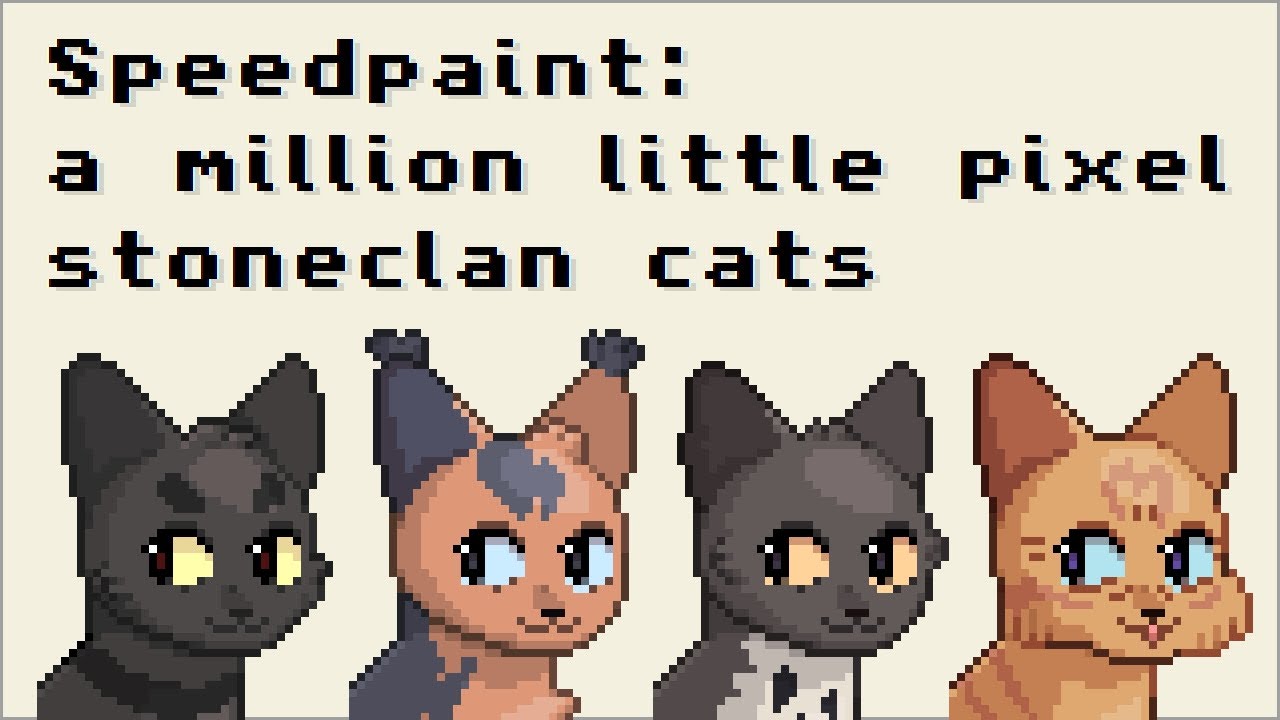Speedpaint: A Million Stoneclan Pixel Headshots