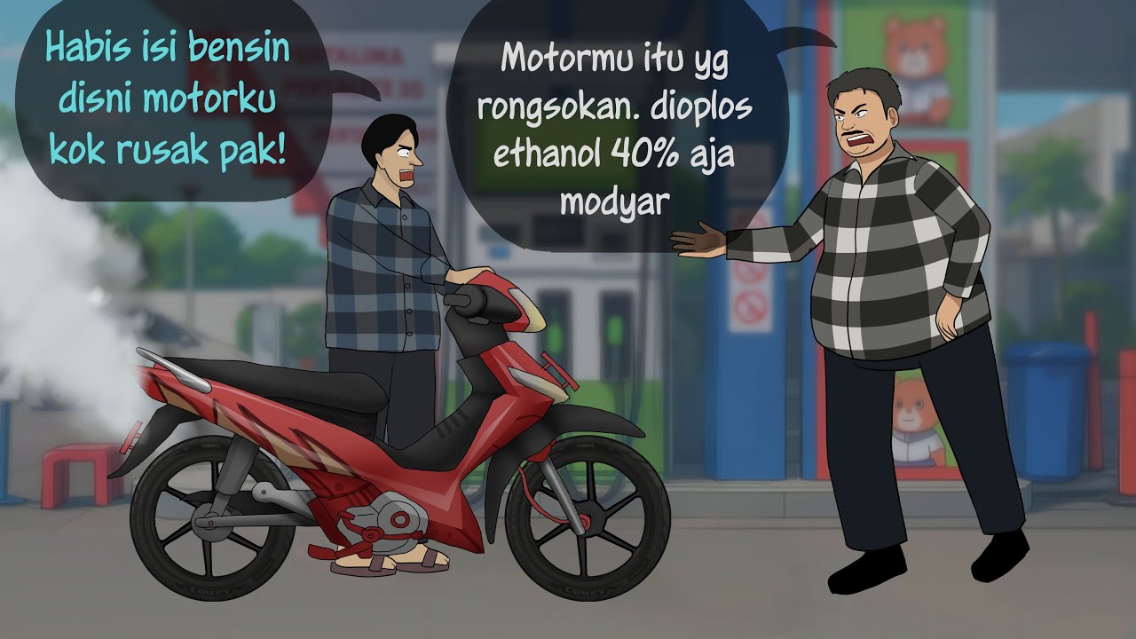 Owner SPBU BAHLUL! Hobi Oplos Ethanol Motor2 pun Bobol | Kartun Animasi Drama