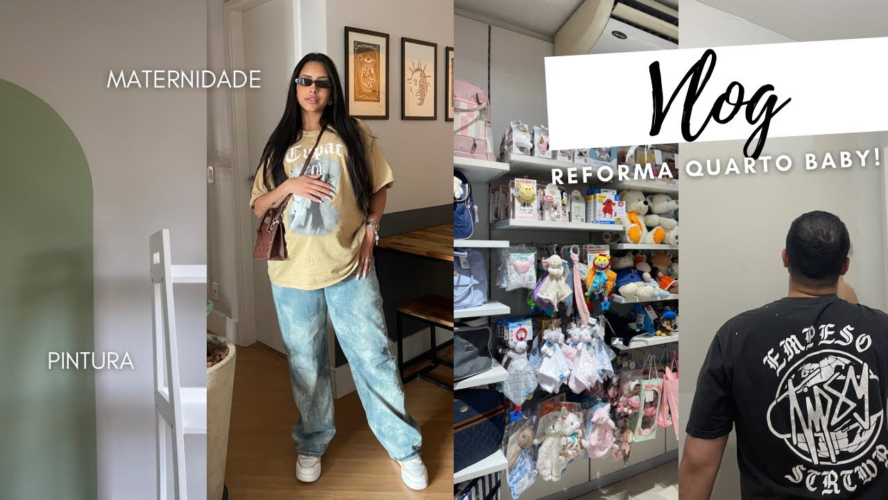 VLOG: VISITA MATERNIDADE, PROJETO E PINTURA DO QUARTO DA LÍVIA!