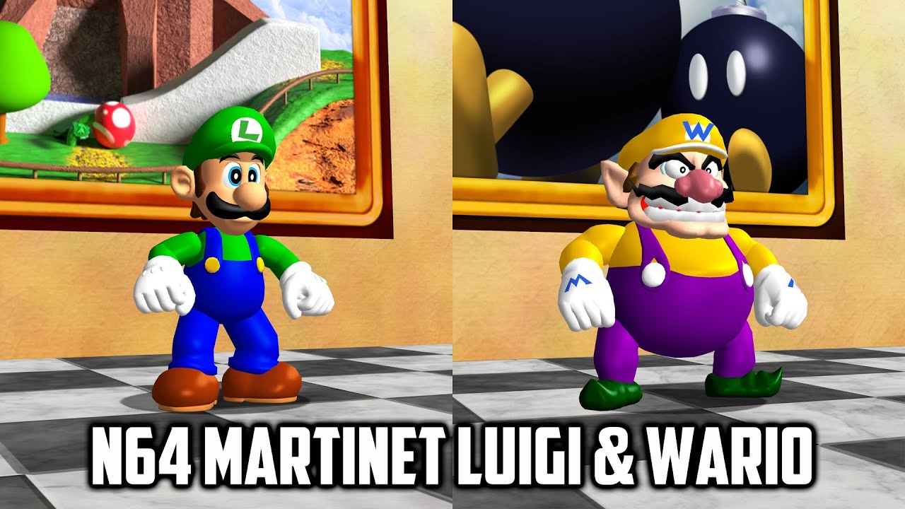 ⭐ Super Mario 64 PC Port - N64 Martinet Luigi & Wario