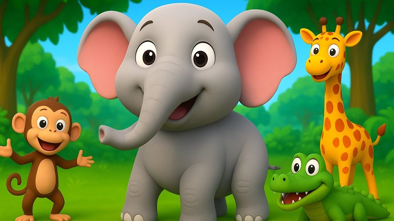 Hathi Raja Kahan Chale 🐘 | Jungle Adventure Cartoon Song | Funny Elephant Rhyme for Kids | 
