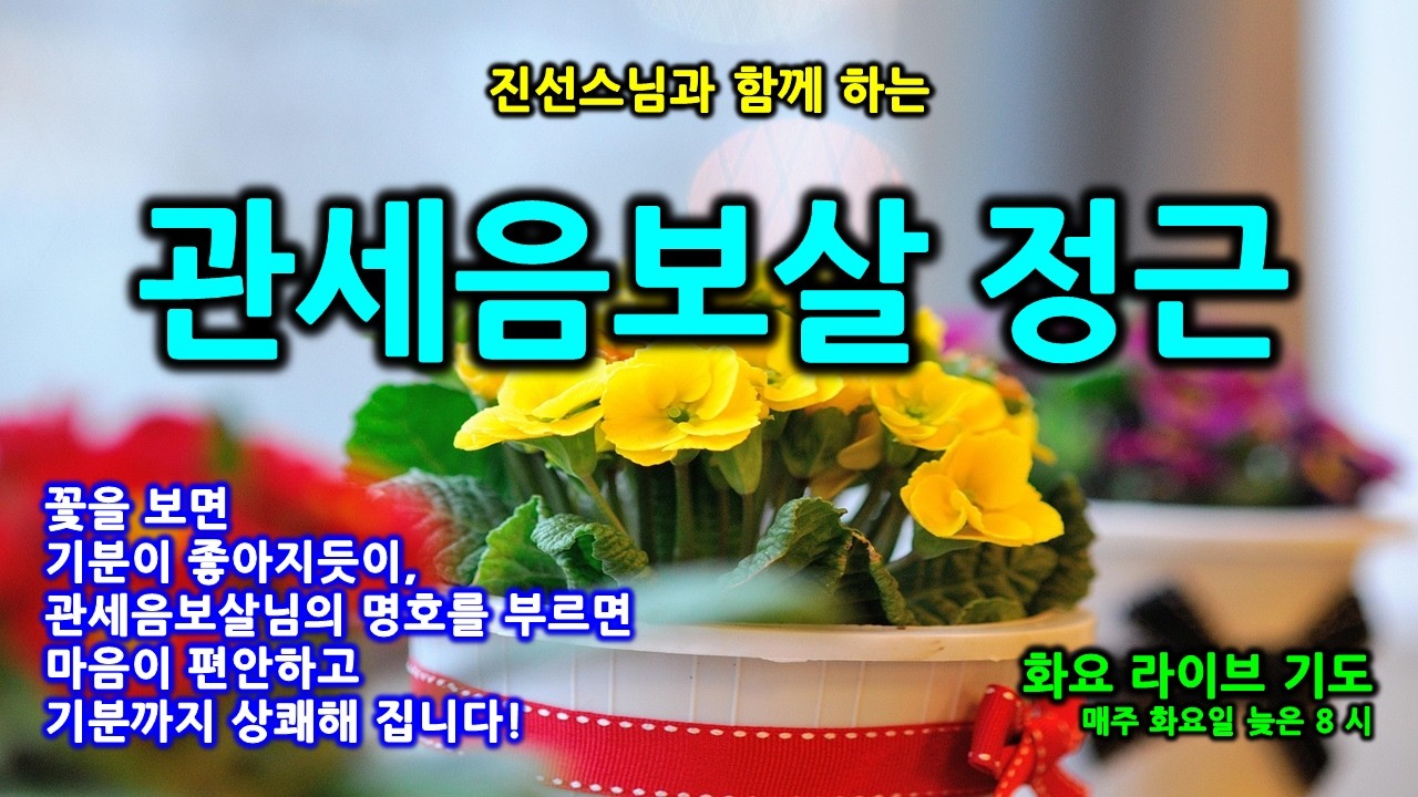 진선스님의 행복도량  (남원 덕음암) 화요 라이브 부르면 부를수록 닮아져가는 관세음보살님을 뵙고싶다면~