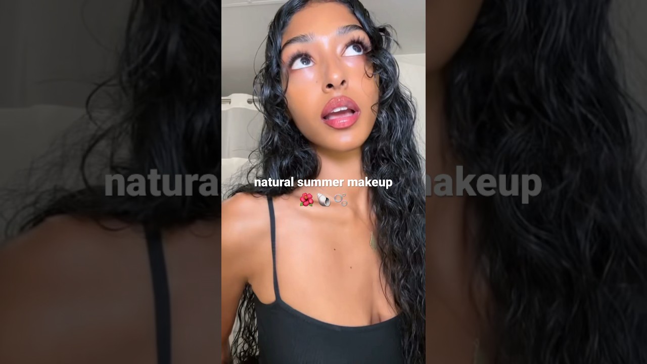natural summer makeup look for brown skin 🫶🏾