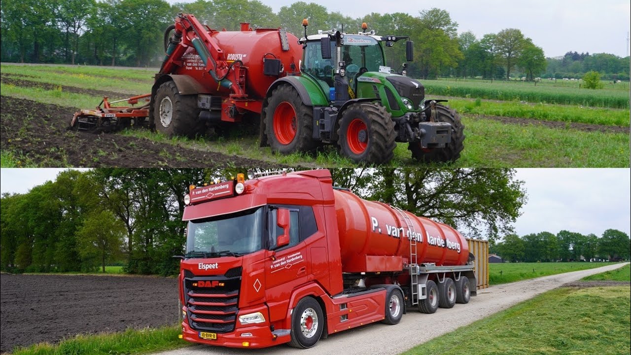 2024 | Fendt 724 + DAF XF | Bouwland bemesten | P van den Hardenberg Elspeet | Injection slurry