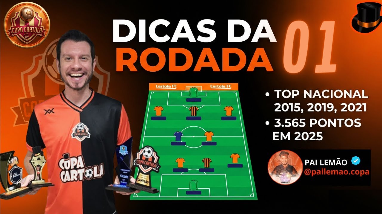 1° ESCALAÇÃO DA TEMPORADA 2026 | COPA CARTOLA #CARTOLA