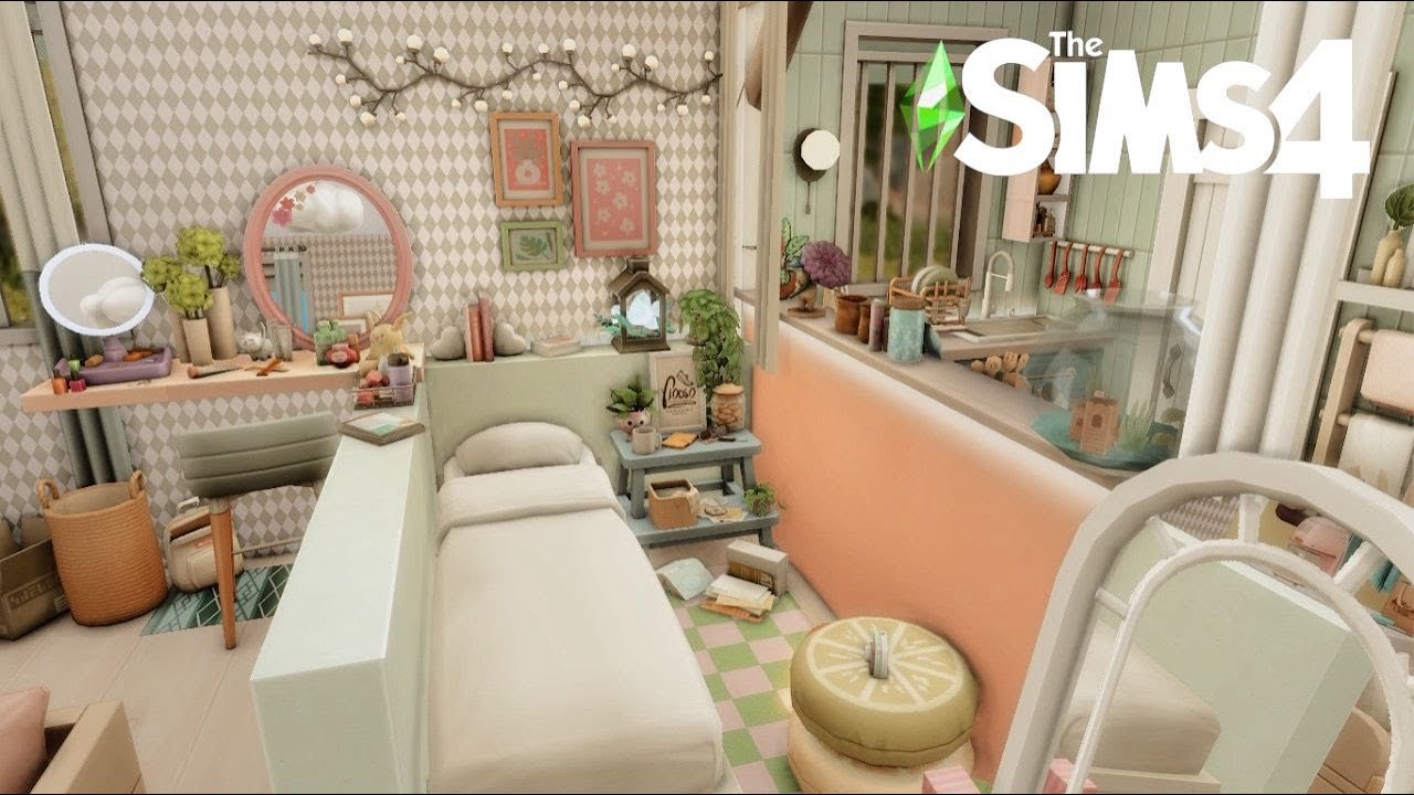 Tiny House with New Kit ✨ | NoCC | ASMR Speedbuild | The Sims 4