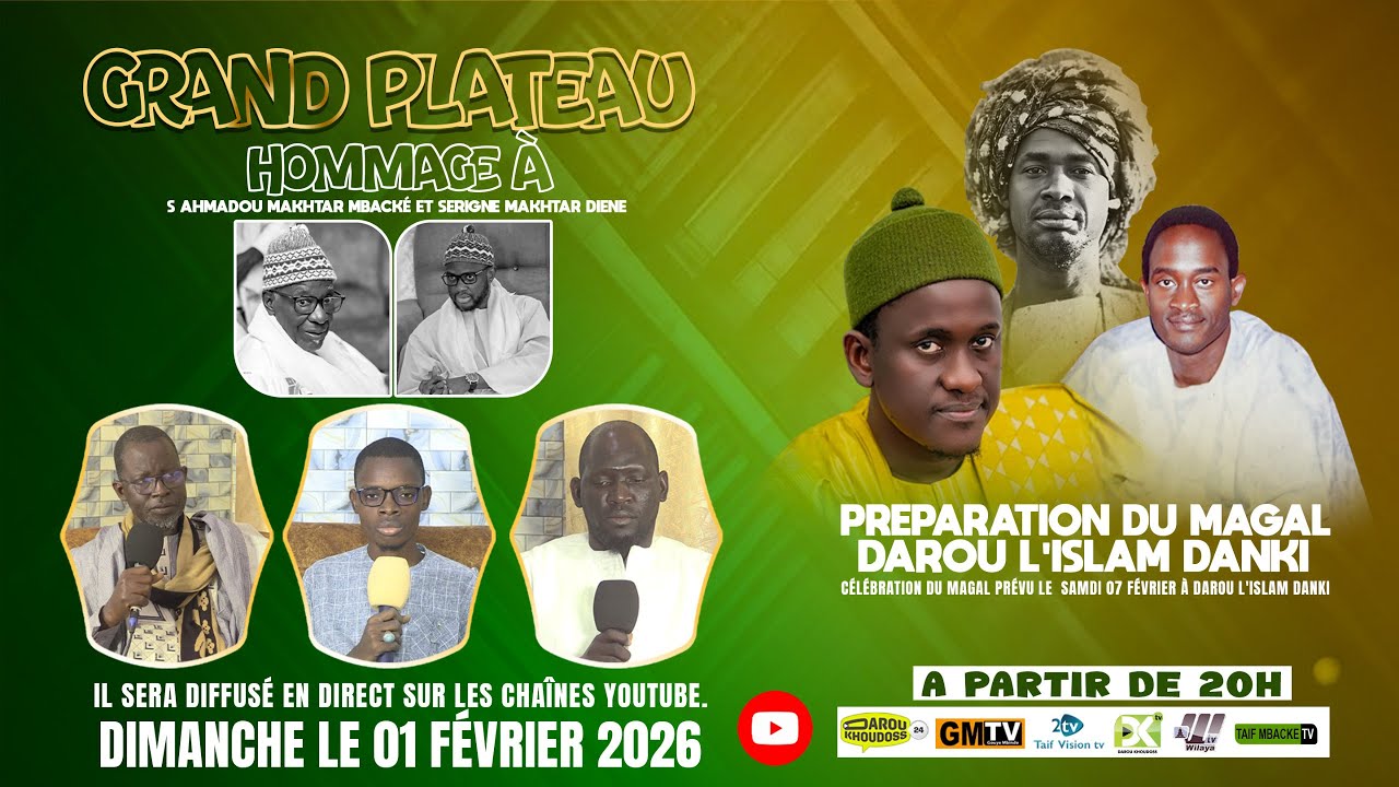 Plateau Spécial Hommage à Serigne Ahmadou Mokhtar et Serigne Makhtar Diène