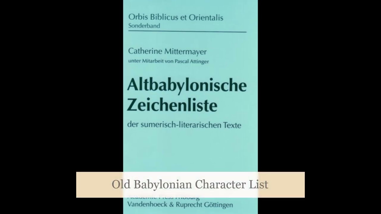 Altbabylonische Zeichenliste