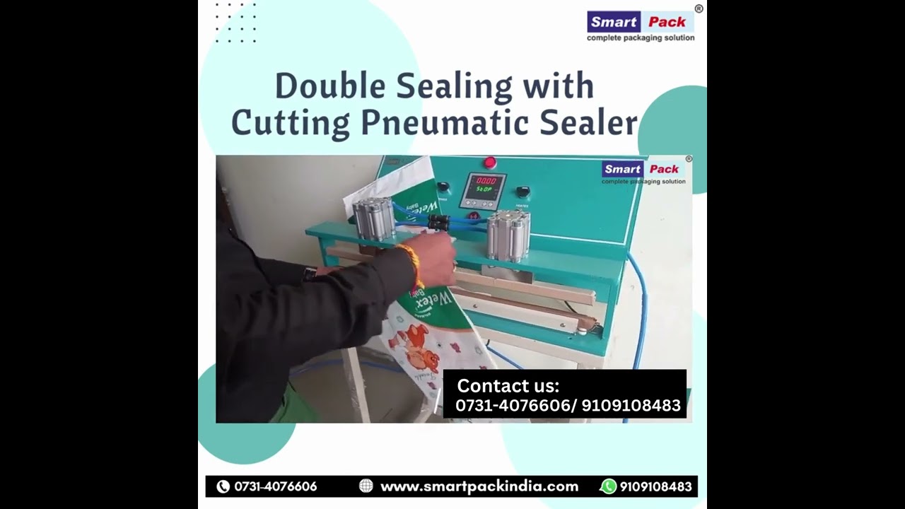 Double Sealing With Cutting Pneumatic Sealer