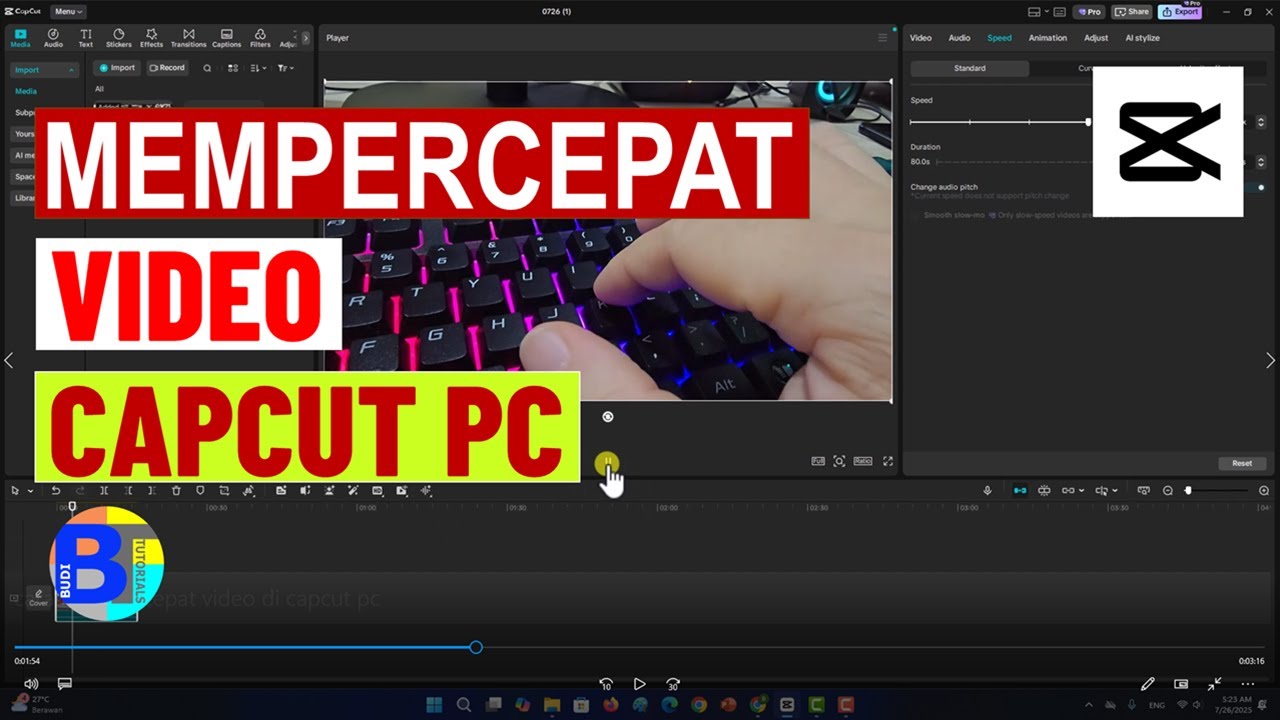 Cara Mempercepat Video di CapCut PC | Edit Video Cepat di Laptop & Komputer