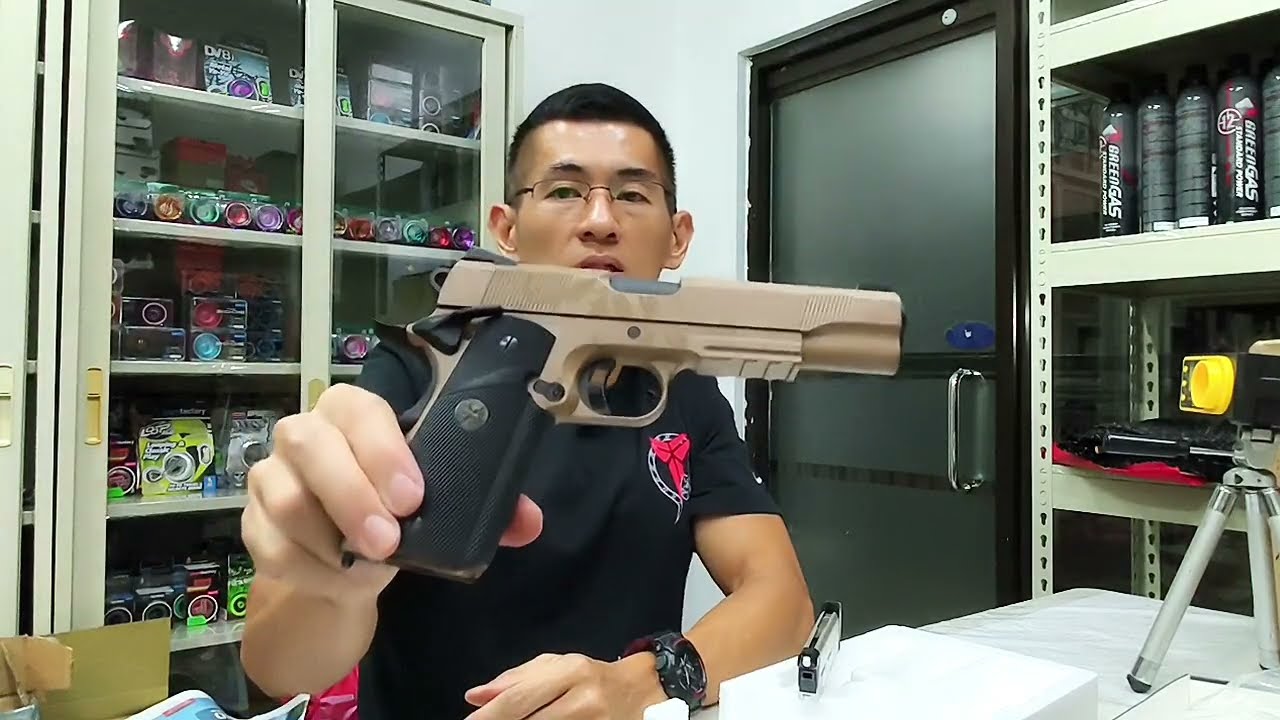 Testing a Kjworks KP-07 1911 MEU Airsoft Gas Blowback Pistol