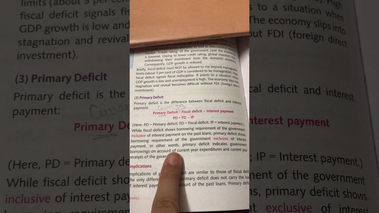 Primary deficit