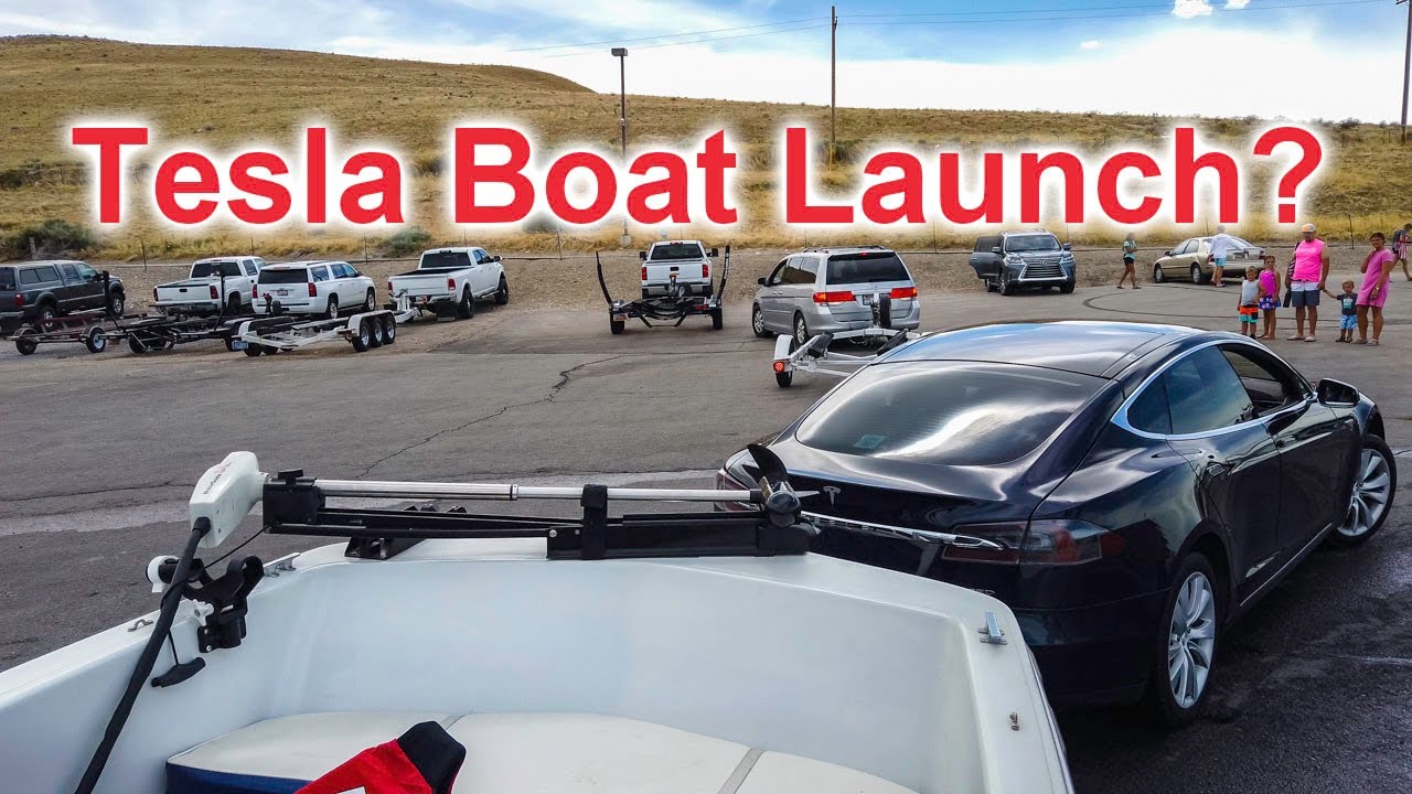 Tesla Model S Boat Towing Test To Utah Lake