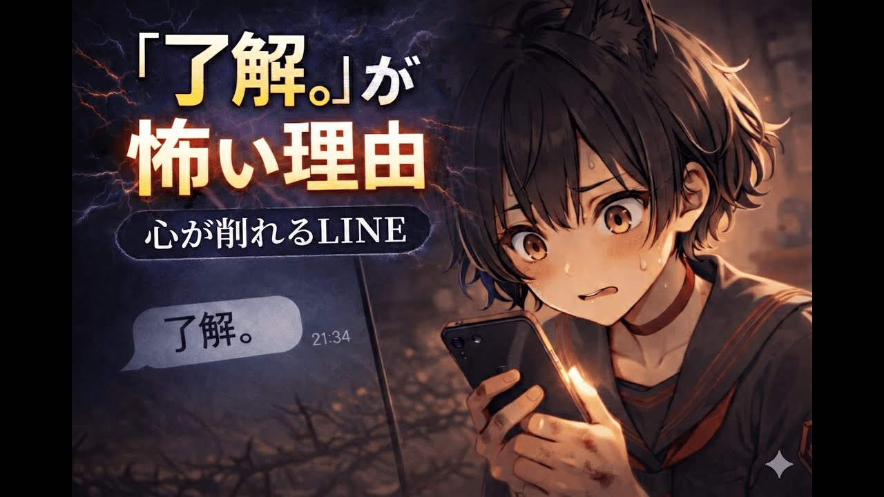 「了解。」が怖い理由｜心削れるLINE｜ネガティビティ・バイアスと対処手順