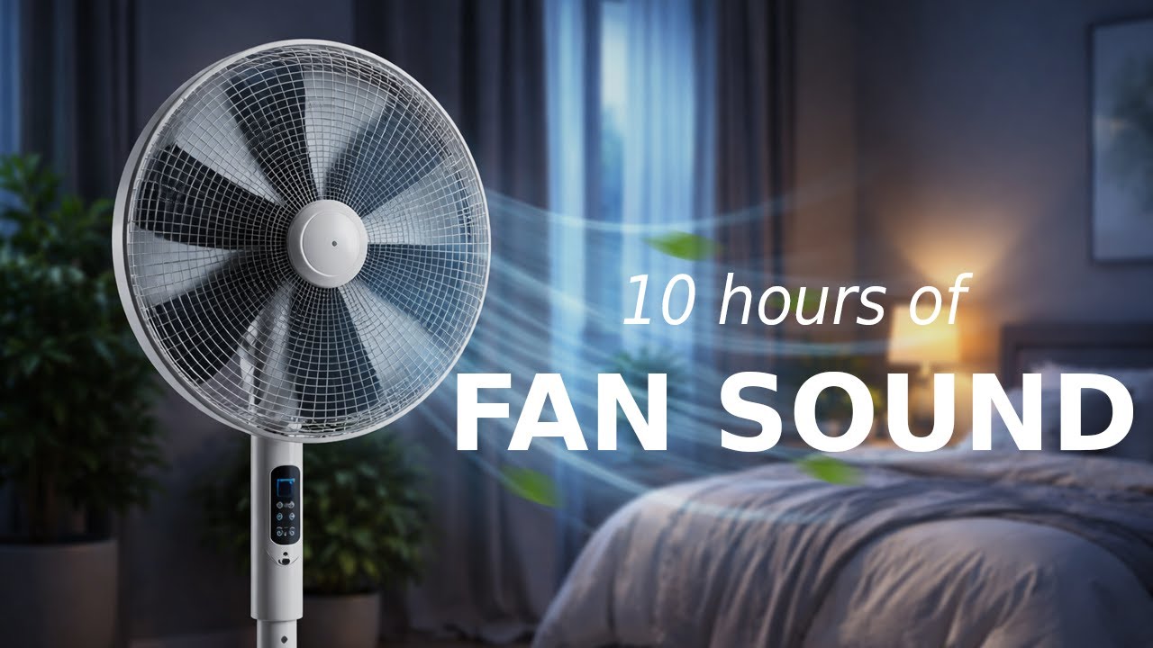 Fan Sound (10 Hours) | Deep Sleep, Study & Focus | No Talking
