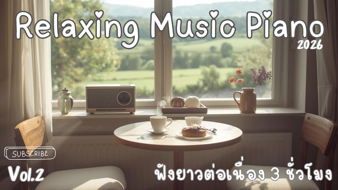 Relaxing Piano Music 🌿 3 Hours Stress Relief, Calm Mind & Peaceful Piano