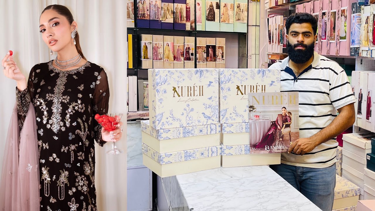 NUREH ELANORA LUXURY CHIFFON FESTIVE COLLECTION 2025 | UNSTICHTED DESIGNER FESTIVE COLLECTION 2025