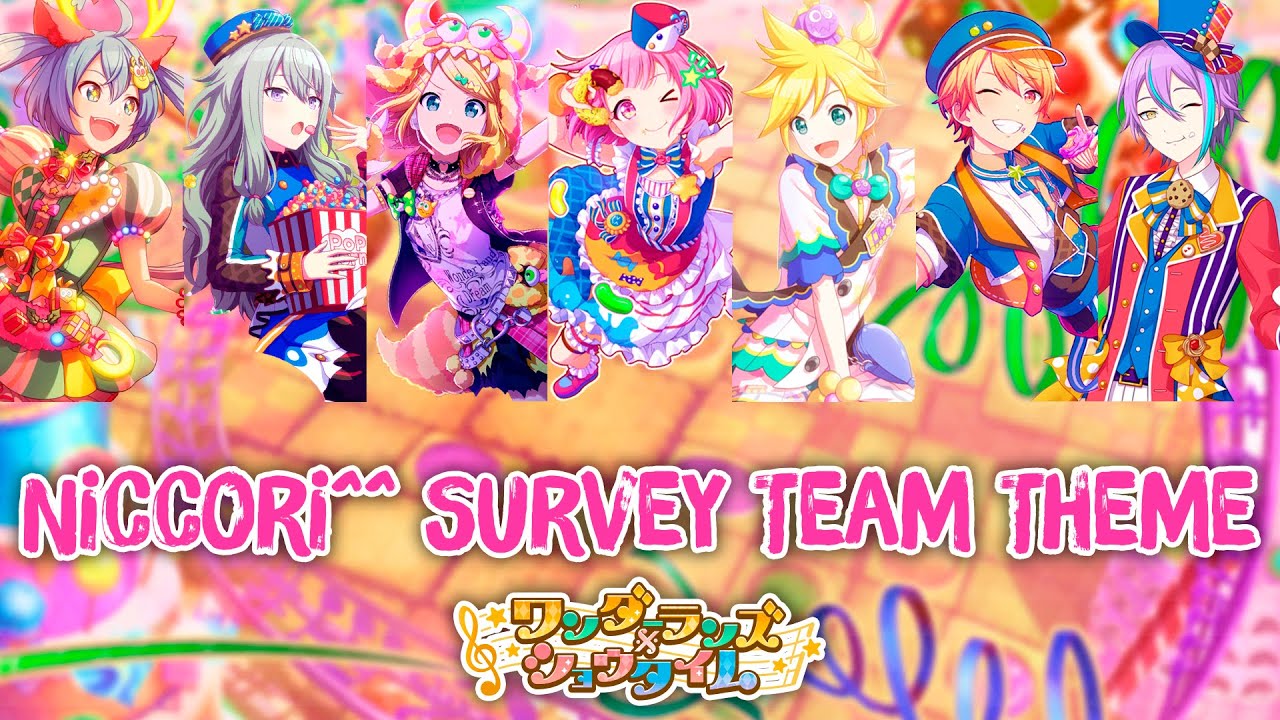 [FULL] Niccori^^ Survey Team Theme - Wonderlands×Showtime [歌詞 English Español Lyrics Color coded]