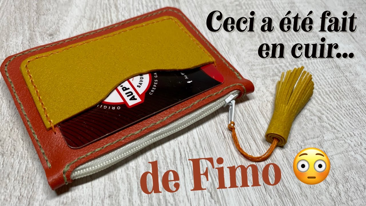 Tuto d’un joli porte monnaie en Fimo effet cuir.