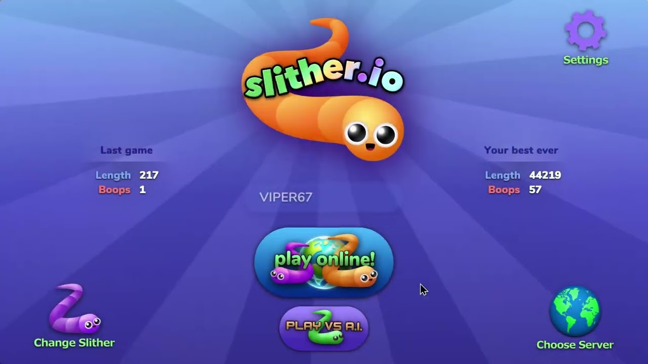 PLAYING SLITHERIO ON PC