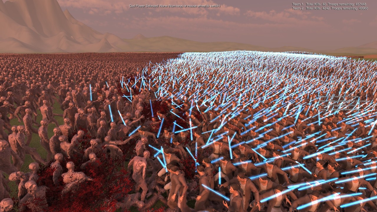 50,000 Laser Knights vs 2,000,000 Burned Zombies | UEBS 2 Massive Battle