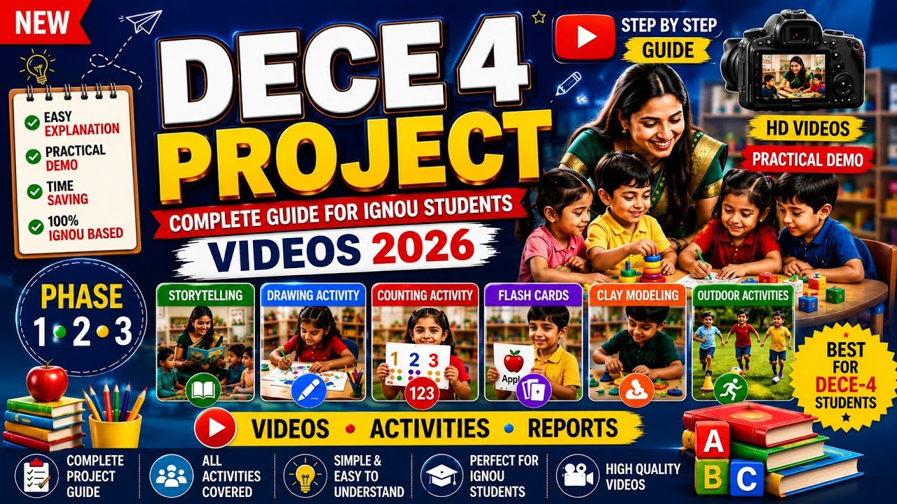 How to Create DECE-4 Project File & Video | Complete Process | IGNOU 2026 #ignou #decevideo #dece