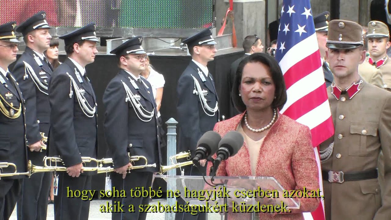 Ronald Reagan szobrának felavatása Budapesten