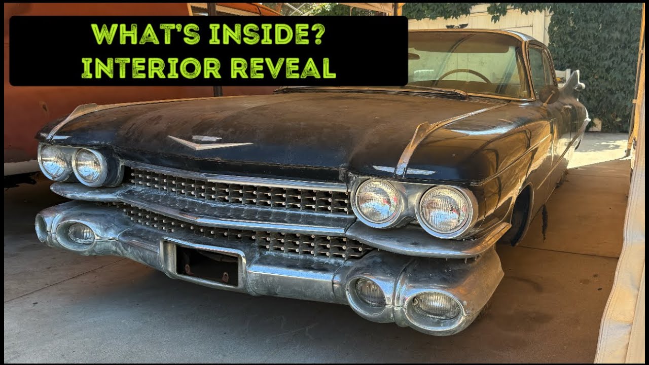 ИНТЕРЬЕР CADILLAC BARNFIND 1959 ГОДА #1959cadillac #vlog #inside #interior #barnfinds #oldcar