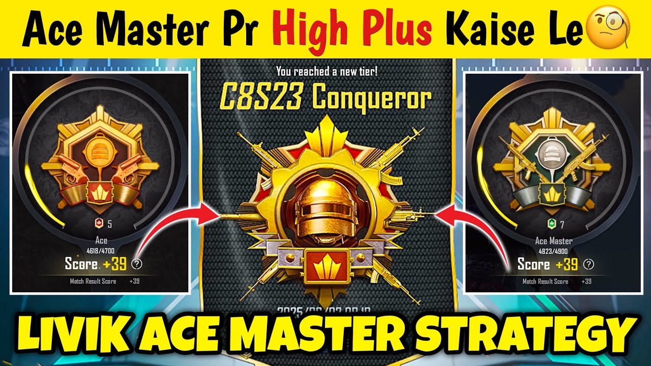🇮🇳DAY 16 - HOW TO GET HIGH PLUS IN ACE MASTER🧐| Bgmi C8S23 Solo Conqueror Tips & Tricks✅