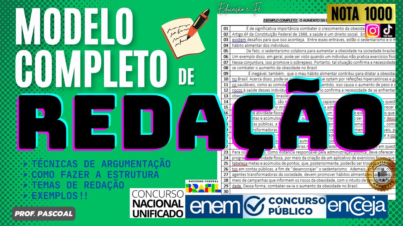 Redação do zero - Aula do Curso de Redação do Zero, conheça!