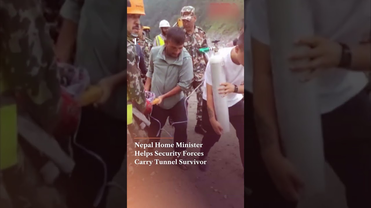 Nepal Home Minister Helps Security Forces Carry Tunnel Survivor | N18 G
