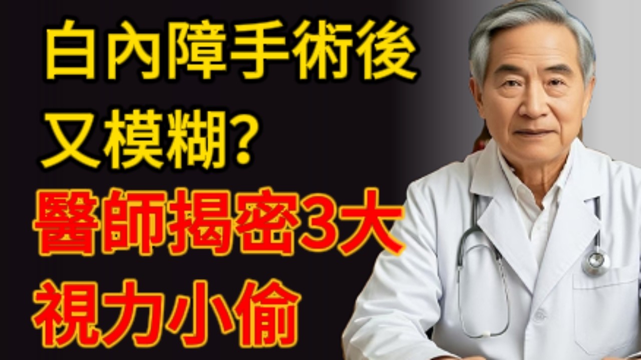 白內障不會復發！但這3種「術後陷阱」讓你重回模糊，YAG雷射5分鐘搞定.