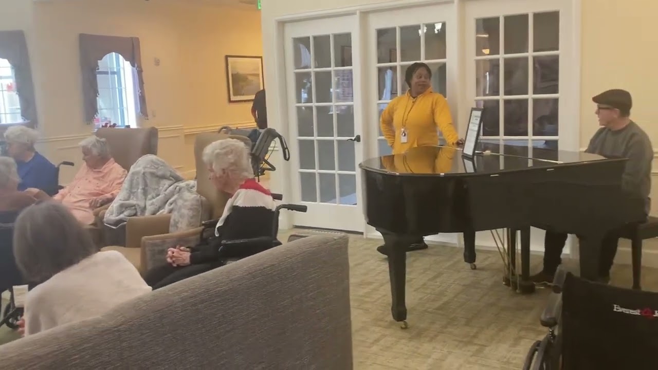 Jasmine Estates resident loves to play piano and entertain.